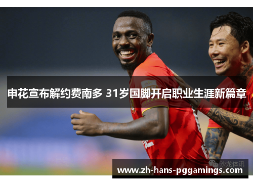 申花宣布解约费南多 31岁国脚开启职业生涯新篇章