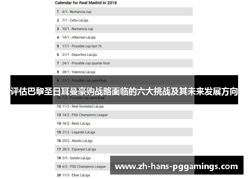 评估巴黎圣日耳曼豪购战略面临的六大挑战及其未来发展方向